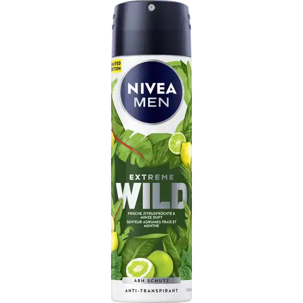 NIVEA MEN AntiTranspirant Spray Extreme Wild Zitrusfrchte: Цвет: Produktbeschreibung und details Entdecke deine wilde Seite  mit EXTREME WILD Frische Zitrusfrchte von NIVEA MEN Das Deo Spray sorgt fr langanhaltende Frische und bietet dir effektiven h AntiTranspirantSchutz Die Formel ohne Ethylalkohol pflegt deine Haut Der frische Duft nach Zitrusfrchten ampamp Grapefruit erfrischt deine Haut und Sinne Die Hautvertrglichkeit ist dermatologisch besttigt  Stunden Schutz ohne Ethylalkohol Zitrusfrchten ampamp Grapefruit Duft Hautvertrglichkeit dermatologisch besttigt Kontaktdaten Beiersdorf AG Unnastrae   Hamburg wwwniveade     UrsprungslandHerkunftsort Deutschland Anwendung und Gebrauch Das Deodorant am besten nach dem Duschen verwenden Vor Gebrauch gut schtteln Das Spray  cm von der Achselhhle entfernt halten und sprhen Lassen Sie das Produkt vollstndig trocknen bevor Sie sich anziehen Inhaltsstoffe Butane Isobutane Propane Cyclomethicone Aluminum Chlorohydrate C Alkyl Benzoate Isopropyl Palmitate Parfum Palmitamidopropyltrimonium Chloride Octyldodecanol Propylene Glycol Disteardimonium Hectorite Propylene Carbonate Dimethiconol Benzyl Salicylate Benzyl Alcohol Linalool Citronellol Limonene Geraniol Warnhinweise und wichtige Hinweise Warnhinweise GEFAHR Extrem entzndbares Aerosol Behlter steht unter Druck Kann bei Erwrmung bersten Von Hitze heien Oberflchen Funken offenen Flammen und anderen Zndquellen fernhalten Nicht rauchen Nicht gegen offene Flamme oder andere Zndquelle sprhen Nicht durchstechen oder verbrennen auch nicht nach Gebrauch Benutzung nur entsprechend Verwendungszweck Vor Sonneneinstrahlung schtzen Nicht Temperaturen ber C aussetzen Darf nicht in die Hnde von Kindern gelangen Nur entleerte Dosen in die Wertstoffsammlung geben Lngeres Sprhen und direktes Einatmen vermeiden Nicht in die Augen sprhen Nicht auf gereizter oder geschdigter Haut anwenden
https://www.rossmann.de/de/pflege-und-duft-nivea-men-anti-transpirant-spray-extreme-wild-zitrusfruechte/p/4005900943910