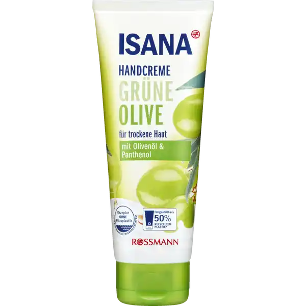 ISANA Handcreme Grne Olive: Цвет: Produktbeschreibung und details Sprbare Pflege und wertvolle Inhaltsstoffe fr das gute Gefhl streichelzarter Hnde ISANA HANDCREMES fr Ihre tgliche Handpflege ISANA HANDCREME GRNE OLIVE spendet den Hnden mit einer hochwertigen Wirkstoffkombination aus Panthenol und Glycerin viel Feuchtigkeit und hilft unangenehme Spannungsgefhle zu lindern Natrliches Olivenl und Olivenbutter runden die Pflege ab und sorgen fr ein geschmeidiges Hautgefhl Die Creme zieht schnell ein und hinterlsst keinen Fettfilm fr trockene Haut mit Olivenl ampamp Panthenol Hautvertrglichkeit dermatologisch besttigt pHhautneutral diese Rezeptur ist zu  ohne Mikroplastik hergestellt aus  recyceltem Plastik Tube ohne Verschluss Kontaktdaten Dirk Rossmann GmbH Isernhgener Str   Burgwedel wwwrossmannde UrsprungslandHerkunftsort Deutschland Testurteile Qualittssiegel ampamp Verbandszeichen Inhaltsstoffe Aqua Glycerin Glyceryl Stearate Hydrogenated CocoGlycerides Isopropyl Palmitate Pentaerythrityl Distearate Dicaprylyl Ether Olea Europaea Fruit Oil Hydrogenated Olive Oil Panthenol Parfum Tocopherol Glycine Soja Oil Citric Acid Sodium Cetearyl Sulfate Phenoxyethanol Potassium Sorbate Sodium Benzoate
https://www.rossmann.de/de/pflege-und-duft-isana-handcreme-gruene-olive/p/4305615610023