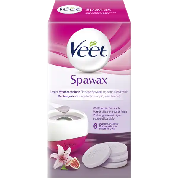 Veet Spawax Ersatz-Wachsscheiben: Цвет: Produktbeschreibung und details Erleben Sie mit Veet Spawax seidigglatte Haut in professioneller Qualitt Das professionelle WachsErhitzungsSystem schmilzt das Wachs und hlt es auf der idealen Temperatur fr ideale Ergebnisse in Ihrem Zuhause Entwickelt fr eine einfache Anwendung einfach das Wachs auftragen und kurz antrocknen lassen Im Anschluss wird das Wachs in einer einzigen Bewegung abgezogen Vliesstreifen werden nicht bentigt Das Wachs entfernt Haare bereits ab einer Lnge von  mm Das Veet Spawax mit dem angenehmen Duft nach PurpurLilien und ser Feige verbindet ein verwhnendes Anwendungserlebnis mit dem Ergebnis seidigglatter Haut Die Wachsscheiben sind fr Beine Arme Bikinizone und Achseln geeignet Jetzt kann der Sommer kommen Mit dem elektrischen Veet Spawax sind bis zu  Tage seidigglatte Haut garantiert Einfache Haarentfernung ohne Vliesstreifen in professioneller Qualitt Das Wachs entfernt bereits kurze Haare ab einer Lnge von  mm und ist selbst fr empfindliche Stellen wie Achseln ampamp Bikinizone geeignet Beine ampamp Arme knnen ebenso problemlos behandelt werden Der besonders angenehme Duft von PurpurLilien ampamp ser Feige macht das Entwachsen zum echten SpaErlebnis  im praktischen Behlter fr zuhause oder unterwegs Dermatologisch getestet Das spezielle ErhitzungsSystem erwrmt die Scheiben aus Wachs auf eine ideale Temperatur Einfach auftragen trocknen lassen und abziehen Fr ein professionelles und langanhaltendes Ergebnis Lieferumfang  x Veet Wachsscheiben zur Anwendung ohne Vliesstreifen NachfllPackung fr das Veet Spawax Warmwachsgert Set aus  duftenden HaarentfernungswachsScheiben fr Damen Kontaktdaten Reckitt Benckiser Deutschland GmbH  Heidelberg wwwveetcom  Anwendung und Gebrauch  Platzieren Sie die fr die zu enthaarende Krperregion bentigte Anzahl an Wachsscheiben in dem WachsErhitzer  Stecken Sie das Stromkabel in die Steckdose  der WachsErhitzer wird nun beginnen die Wachsscheiben zu schmelzen Das Wachs ist gebrauchsfertig wenn es eine glatte und cremige Konsistenz hat  nach etwa  Minuten bei  Wachsscheiben  Schpfen Sie etwas Wachs mit dem Spatel berschssiges Wachs knnen Sie am Rand des WachsErhitzers abstreifen  Verteilen Sie eine Schicht in Haarwuchsrichtung auf der Haut z B vom Knie zum Fuknchel Der Wachsstreifen sollte etwa so dick wie die Schale einer Orange sein Versuchen Sie das Ende des Wachsstreifens etwas dicker aufzutragen damit Sie es besser greifen knnen  Warten Sie  bis  Sekunden bis sich das Wachs trocken anfhlt  Straffen Sie Ihre Haut Greifen Sie den Wachsstreifen an dem dickeren Ende und ziehen Sie ihn in einer schnellen Bewegung entgegen der Haarwuchsrichtung ab zB vom Fuknchel zum Knie  Entfernen Sie eventuelle Wachsreste nach der Haarentfernung mit bereits benutztem Wachs oder mit etwas Babyl Gebrauch Aufbewahrung und Verwendung Aufbewahrungs und Verwendungsbedingungen Nicht in der Reichweite von Kindern aufbewahren Inhaltsstoffe Glyceryl Rosinate Cera Alba PEG Hydrogenated Castor Oil Paraffin Aqua Triethylene Glycol Rosinate EthyleneVA Copolymer Parfum Linalool Hexyl Cinnamal Benzyl Salicylate Limonene Ethylene Dioleamide  Octadecyl Ditbutylhydroxyhydrocinnamate Pentaerythrityl Tetraditbutyl Hydroxyhydrocinnamate CI  CI  Warnhinweise und wichtige Hinweise Warnhinweise Lesen und befolgen Sie vor der Anwendung alle Anwendungshinweise und Sicherheitshinweise und bewahren Sie die Faltschachtel sowie die dem Veet Spawax Elektrisches WarmwachsSet beiliegende Gebrauchsanweisung auf Entwickelt fr Beine Arme Achselhhlen und BikinizoneNICHT GEEIGNET fr Gesicht Kopf Augen Nase Ohren Brustwarzen Genital und Analbereich oder andere KrperpartienNicht verwenden auf Krampfadern Narben Muttermalen bei geschdigter gereizter Haut Sonnenbrand oder bei vorangegangenen Hautreaktionen auf Enthaarungswachs Warten Sie immer  Stunden bis zur nchsten EnthaarungBei Einnahme von Medikamenten die die Haut beeinflussen knnen oder bei Hautkrankheiten bitte vor der Anwendung einen Arzt konsultierenHaarentfernung mit Wachs ist nicht fr ltere Menschen Diabetiker oder bei Einnahme von Retinoiden geeignetFHREN SIE vor jeder Anwendung EINEN HAUTTEST DURCH indem Sie das Produkt auf einer kleinen Stelle der zu enthaarenden Krperregion nach Gebrauchsanweisung anwenden Wenn nach  STUNDEN keine Hautreaktionen auftreten knnen Sie mit der Enthaarung fortfahrenBei BrennenPrickeln whrend der Anwendung das Produkt sofort mit bereits benutztem Wachs oder Babyl entfernen und grndlich mit viel kaltem Wasser absplen Wenn das Brennen anhlt rztlichen Rat einholenNach der Anwendung kann die Haut fr kurze Zeit empfindlicher sein vermeiden Sie daher sich zu kratzenNach der Haarentfernung mit Wachs empfehlen wir  Stunden zu warten bevor Sie Deo oder parfmierte Produkte auftragen schwimmen gehen ein Sonnenbad nehmen oder Brunungsgerte verwendenNICHT IN REICHWEITE VON KINDERN AUFBEWAHRENBei Verschlucken sofort einen Arzt aufsuchen und Verpackung vorzeigenAugenkontakt vermeiden Bei Augenkontakt sofort mit viel Wasser absplen und einen Arzt aufsuchenEnthaarung mit Wachs ist auch fr Schwangere geeignet kann aber zu blauen Flecken fhrenNUR mit dem Veet Elektrisches WarmwachsSet verwenden NICHT IN DER MIKROWELLE ERHITZEN
https://www.rossmann.de/de/pflege-und-duft-veet-spawax-ersatz-wachsscheiben/p/4002448070559