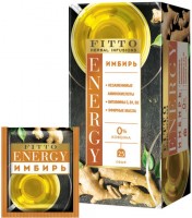 «Fitto», чай травяной ENERGY имбирь, 25 пакетиков, 37,5г: 
