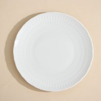 Тарелка плоская «Sofia», d=21 см, белая, фарфор: 