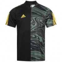 adidas Tiro Aeroready Men Jersey HN8010: Цвет: https://www.sportspar.com/adidas-tiro-aeroready-men-jersey-hn8010
Brand: adidas Material: 100% polyester (recycled) Brand logo on the right chest AeroReady – particularly fast moisture absorption for a pleasantly dry and cool feeling End Plastic Waste – campaign to create products that can be reused classic adidas stripes on the sleeves regular fit All Over Print on the left half V-neck elastic material contrasting color design pleasant wearing comfort NEW, with label &amp; original packaging
