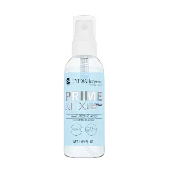 HYPOAllergenic Longwear Prime & Fix Spray: Цвет: https://www.rossmann.de/de/make-up-hypoallergenic-longwear-prime-und-fix-spray/p/5902082553199
Produktbeschreibung und details Das feuchtigkeitsspendende HYPOAllergenic Longwear Prime ampamp Fix Spray kann sowohl als Basis fr die Foundation als auch zum Fixieren des MakeUps verwendet werden Das Spray setzt sich zart auf die Haut und verlngert so die Haltbarkeit des MakeUps Dank der sanftes Formulierung eignet sich das Spray auch fr die Anwendung in der empfindlichen Augenpartie Das Spray entspricht unserem Clean Beauty Ansatz und basiert auf  Inhaltsstoffen natrlichen Ursprungs Gurkensaft ist reich an Vitamin C und hat beruhigende Eigenschaften mit AntiAgingEffekt Die enthaltene Hyaluronsure spendet Feuchtigkeit und verbessert die Elastizitt der Haut Veganes Produkt Geeignet fr Personen mit empfindlicher und zu Allergien neigender Haut Dermatologisch getestet Kontaktdaten Bell PPHU Bell PPHU ul Graniczna  G  Jzefw Poland Anwendung und Gebrauch Vor Gebrauch gut schtteln und mit einem Abstand von    cm auf das Gesicht sprhen Bitte die Augen whrend der Anwendung schlieen In wenigen Minuten hat sich eine Schutzschicht gebildet und das makellose MakeUp hlt stundenlang Inhaltsstoffe Aqua Water Glycerin Propylene Glycol Cucumis Sativus Cucumber Juice PVP Ethylhexylglycerin Citric Acid Sodium Hyaluronate Sodium Hydroxide Phenoxyethanol Potassium Sorbate Sodium Benzoate