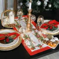 Дорожка на стол "Этель" Рождественский бал 30х70 см, 100% хл, саржа 190 гр/м2: 