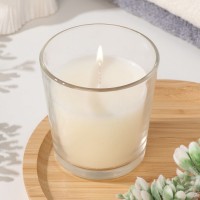 Свеча в гладком стакане ароматизированная "Белая лилия", 8,5 см: 