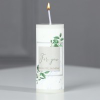 Свеча-столбик интерьерная «For you», аромат жасмин, 3 x 7,5 см: 