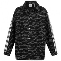 adidas Originals Fakten Women Jacket GN4466: Цвет: Brand: adidas Material: 100% cotton Brand logo on the left chest classic adidas stripes on the sleeves allover pattern loose fit Kent collar continuous button closure two open side pockets Button closure at cuffs internal loop for hanging pleasant wearing comfort NEW, with tags &amp; original packaging
https://www.sportspar.com/adidas-originals-fakten-women-jacket-gn4466