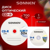 Диск CD-R SONNEN, 700 Mb, 52x, бумажный конверт (1 штука), 512573: Цвет: Стабильное качество и высокая скорость записи - это CD-R SONNEN. Сбалансированная структура диска надёжно обеспечивает устойчивость записи и чтение информации на высоких скоростях. Отлично подходит для хранения любой информации.
: SONNEN
: Вьетнам
25