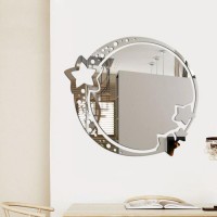 Зеркало настенное, наклейки интерьерные, зеркальные, декор на стену, панно 22 х 19 см: 
