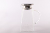 КУВШИН для напитков 1,2л стекло, с серебрянной крышкой: 