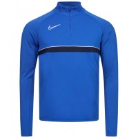 Nike Dri Fit Academy Men Training Top CW6110-463: Цвет: Brand: Nike Material: 100% polyester Mesh Material: 100% Polyester Brand logo on the left chest Nike Dri-Fit – breathable material wicks moisture away and keeps you dry soft and warm fleece inner lining stand-up collar 1/4 zip with chin guard raglan sleeves regular fit elastic material pleasant wearing comfort NEW, with tags &amp; original packaging
https://www.sportspar.com/nike-dri-fit-academy-men-training-top-cw6110-463