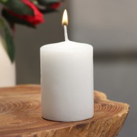 Свеча - цилиндр ароматическая "Белая лилия", 4х6 см: 