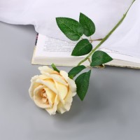 Цветы искусственные "Роза чайная экстра" d-7 см 44 см, жёлтый: 