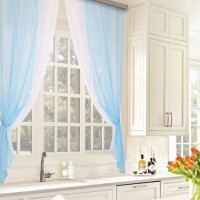 Комплект штор для кухни Witerra Лидия 250х160см, голубой, пэ100%: 