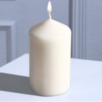 Свеча-столбик интерьерная, белая,  5,5х10 см: 