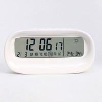 Часы - будильник электронные настольные c термометром, гигрометром, 7 х 14.5 см, 2ААА: 