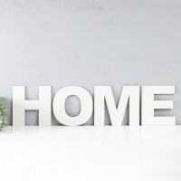 Панно буквы "HOME" высота букв 20 см,набор 4 детали белый: 