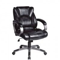 Кресло офисное BRABIX "Eldorado EX-504", экокожа, черное, 530874: Цвет: Комфортное кресло. Отличается доступной ценой, высоким качеством материалов и уровнем исполнения.
Классическое кресло с плотной набивкой обеспечивает непревзойдённый комфорт в процессе эксплуатации.  Обивка выполнена из высококачественного, современного материала на хлопковой основе – экокожи. Она устойчива к истиранию, не требует особых мер по уходу и долго сохраняет презентабельный внешний вид.Надежный механизм качания "Top Gun"  обеспечивает хорошую поддержку спины и поясницы за счет возможности свободного качания с фиксацией в одном рабочем положении и регулировку угла наклона под вес сидящегоМаксимальная нагрузка на кресло 120 кг.Доступное, качественное кресло среднего ценового сегмента.Кресла марки Brabix отличаются современным дизайном, эргономикой, аккуратным исполнением и отличным соотношением цены и качества.