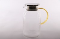 КУВШИН для напитков 1,5л стекло, с серебрянной крышкой: 