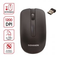 Мышь беспроводная SONNEN M-3032, USB, 1200 dpi, 2 кнопки + 1 колесо-кнопка, оптическая, черная, 512640: Цвет: Беспроводная мышь с классическим дизайном SONNEN М-3032 обеспечит удобную работу дома и в офисе.
: SONNEN
: Китай
2