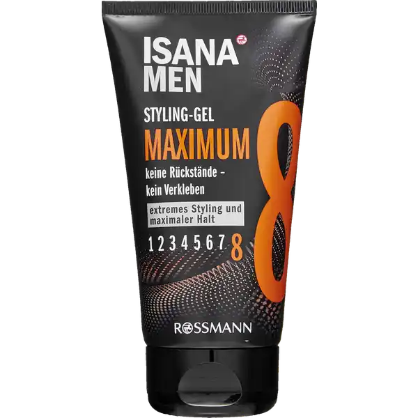 ISANA MEN Styling-Gel Maximum 8: Цвет: Produktbeschreibung und details Moderne Texturen fr perfekt gestylte Haare ISANA MEN  Was braucht Mann mehr  ISANA MEN STYLINGGEL MAXIMUM  verleiht ein extremes Styling mit maximalem Halt speziell fr Mnner keine Rckstnde  kein Verkleben h PowerHold leicht auszubrsten trocknet das Haar nicht aus mit Niacinamid und Glycerin belebend mnnlicher Duft Kontaktdaten Dirk Rossmann GmbH Isernhgener Strae   Burgwedel UrsprungslandHerkunftsort Deutschland Anwendung und Gebrauch ISANA MEN STYLINGGEL MAXIMUM  in den Hnden verteilen ins feuchte oder trockene Haar einarbeiten und individuell stylen Fr ein perfektes Finish mit ISANA HAARSPRAY oder HAARLACK fixieren Inhaltsstoffe Aqua Alcohol Denat VPVA Copolymer Glycerin Niacinamide Parfum Ethylhexylglycerin Carbomer CaprylylCapryl Glucoside PVP Benzyl Alcohol Phenoxyethanol Limonene Linalool Citronellol Aminomethyl Propanol
https://www.rossmann.de/de/pflege-und-duft-isana-men-styling-gel-maximum-8/p/4305615637921