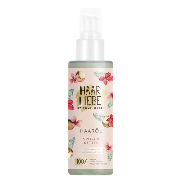 Haarliebe by DominoKati Haarl Spitzenretter: Цвет: Produktbeschreibung und details fr strapaziertes und trockenes Haar mit Macadamia ampamp Arganl ohne Silikone ohne Sulfate ohne Parabene ohne Mineralle  vegan Hautvertrglichkeit dermatologisch besttigt Flasche aus  recyceltem Plastik softer verfhrerischpflegender Duft Kontaktdaten Lifestyle Distribution GmbH  Hamburg wwwlifestyleperfumeseu UrsprungslandHerkunftsort Made in EU Anwendung und Gebrauch Eine kleine Menge sanft in die handtuchtrockenen oder trockenen Spitzen verteilen und einmassieren Inhaltsstoffe HELIANTHUS ANNUUS SEED OIL DICAPRYLYL ETHER PARFUM SILICA POLYGLYCERYL OLEATE GLYCERYL OLIVATE LECITHIN HYDROGENATED RAPESEED ALCOHOL MACADAMIA INTEGRIFOLIA SEED OIL ARGANIA SPINOSA KERNEL OIL HEXYL CINNAMAL TOCOPHEROL LINALOOL ASCORBYL PALMITATE COUMARIN LIMONENE CAMELLIA SINENSIS LEAF EXTRACT CITRIC ACID ALPHAISOMETHYL IONONE GERANIOL
https://www.rossmann.de/de/pflege-und-duft-haarliebe-by-dominokati-haaroel-spitzenretter/p/9120082226059