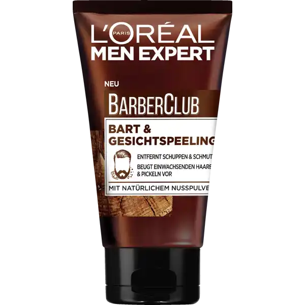 LOral Paris men expert BarberClub Bart amp Gesichtspeeling: Цвет: Produktbeschreibung und details Das Barber Club Bart und Gesichtspeeling wurde von LOral Men Expert speziell fr die optimale Bart und Gesichtsreinigung entwickelt Es setzt auf natrliches Nusspulver als Peeling und die Verfeinerung des bekannten Barber Club Duftes entfernt Schmutz ampamp abgestorbene Hautschuppen reinigt Bart ampamp Haut intensiv beugt einwachsenden Haaren ampamp Pickeln vor Kontaktdaten LORAL Deutschland GmbH  Geschftsbereich LOral Paris Johannstrae   Dsseldorf wwwmenexpertde Anwendung und Gebrauch  mal wchentlich auf das angefeuchtete Gesicht auftragen und sanft in Bart ampamp Haut einmassieren speziell die Gesichtszonen der Stirn Nase und Kinn Grndlich mit Wasser absplen Augenpartien aussparen Bei Kontakt mit den Augen diese sofort grndlich aussplen Inhaltsstoffe AquaWater Sodium Laureth Sulfate Perlite Acrylates Copolymer Sodium Chloride ParfumFragrance CocoBetaine Cocamide Mea Argania Spinosa Shell Powder Glycerin Citric Acid Sodium Hydroxide Cedrus Atlantica Bark Oil PPGCeteth AlphaIsomethyl Ionone Benzyl Alcohol Benzyl Salicylate Coumarin Limonene Linalool Salicylic Acid Sodium Benzoate FIL C
https://www.rossmann.de/de/pflege-und-duft-loreal-paris-men-expert-barberclub-bart-und-gesichtspeeling/p/3600523935369