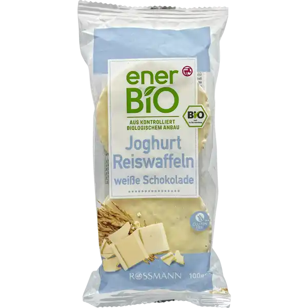 enerBiO Joghurt Reiswaffeln weie Schokolade: Цвет: Produktbeschreibung und details Glutenfrei zubeien Die knusprige Zwischenmahlzeit mit der ExtraPortion Genuss gepuffter Reis und weie JoghurtSchokolade machen diesen Snack zu einer lockerleichten Kstlichkeit fr ZwischendurchCooler Tipp Immer eine khle Waffel bewahren Leicht gekhlt schmeckt der ReisSnack noch besser Alle Produkte unserer ROSSMANNMarke enerBiO stammen aus kontrolliert biologischem Anbau Durch eine schonende sorgfltige Verarbeitung erhalten wir hierbei sowohl die Hochwertigkeit als auch den natrlichen Geschmack Zudem lassen wir unsere Produkte regelmig durch unabhngige Institute berprfen  so gewhrleisten wir eine gleichbleibende Qualitt von Natur aus glutenfrei Lebensmittelunternehmer Name Dirk Rossmann GmbH Adresse Isernhgener Strae   Burgwedel wwwrossmannde   Bio Zertifikat CZBIO UrsprungslandHerkunftsort EUNichtEULandwirtschaft Testurteile Qualittssiegel ampamp Verbandszeichen Rechtlich vorgeschriebene Produktbezeichnung Bio Reiswaffeln mit weier Schokolade und Magermilchjoghurtpulver Zutaten   weie Schokolade mit MAGERMILCHJOGHURTPULVER  Kakaobutter Rohrzucker VOLLMILCHPULVER    MAGERMILCHJOGHURTPULVER  Suerungsmittel Zitronensure   Reis aus kontrolliert biologischem Anbau Kann Spuren von SOJA enthalten Nhrwerte Durchschnittliche Nhrwertangaben pro  Portion pro  g  g Energie  kj   kcal  kj   kcal Fett  g  g davon  gesttigte Fettsuren  g  g Kohlenhydrate  g  g davon  Zucker  g  g Ballaststoffe  g  g Eiwei  g  g Salz  g  g Gebrauch Aufbewahrung und Verwendung Aufbewahrungs und Verwendungsbedingungen Trocken lagern und vor Wrme schtzen
https://www.rossmann.de/de/lebensmittel-enerbio-joghurt-reiswaffeln-weisse-schokolade/p/4305615677316