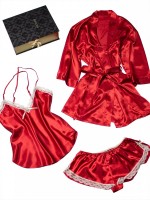 Подарочный набор женский OPIUM Women in red/black: Цвет: Подарочный набор для женщин. Великолепная коробка-шкатулка содержит в себе три очаровательные вещицы роскошного рубинового цвета: топ, шортики и кимоно из атласа- мечту любой девушки. Порадуйте себя или близкого человека красивым и полезным презентом! Состав: халат, топ, шорты- 100% полиэстер
Коллекция: Istinto di Opium
Красный;Чёрный