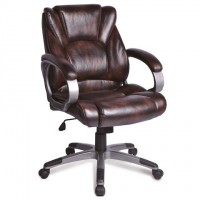 Кресло офисное BRABIX "Eldorado EX-504", экокожа, коричневое, 530875: Цвет: Комфортное кресло. Отличается доступной ценой, высоким качеством материалов и уровнем исполнения.
Классическое кресло с плотной набивкой обеспечивает непревзойдённый комфорт в процессе эксплуатации.  Обивка выполнена из высококачественного, современного материала на хлопковой основе – экокожи. Она устойчива к истиранию, не требует особых мер по уходу и долго сохраняет презентабельный внешний вид.Надежный механизм качания "Top Gun"  обеспечивает хорошую поддержку спины и поясницы за счет возможности свободного качания с фиксацией в одном рабочем положении и регулировку угла наклона под вес сидящегоМаксимальная нагрузка на кресло 120 кг.Доступное, качественное кресло среднего ценового сегмента.Кресла марки Brabix отличаются современным дизайном, эргономикой, аккуратным исполнением и отличным соотношением цены и качества.