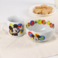 Набор детской посуды, 2 предмета: салатник, кружка "Микки", Микки Маус и его друзья: 