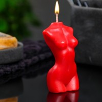 Фигурная свеча "Женское тело №1" красная, 9см: 