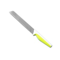Хлебный нож 20/0,15см с бело-зеленой ручкой ТПР, С70: Цвет: Хлебный нож 20/0,15см  с бело-зеленой  ручкой ТПР, С70 Полное описание
