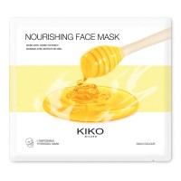 nourishing face mask: Цвет: https://www.kikocosmetics.com/de-de/hautpflege/gesicht/masken/NOURISHING-FACE-MASK/p-KS000000129001B
beschreibung: Goldfarbene nhrende Hydrogelmaske zur einmaligen Verwendung speziell fr das Gesicht Ideal um  ganz einfach eine weiche und strahlende Haut zu erhalten Besonderheiten  enthlt Honigextrakt mit nhrenden Eigenschaften  die Struktur aus Hydrogel haftet perfekt am Gesicht gleitet angenehm ber die Haut und schenkt so umgehend ein Gefhl von Wohlbefinden  ihre frische und leichte goldfarbene Textur lsst sich dank des Formats das sich an die Gesichtskonturen anpasst leicht auftragen Fr einen besonders erfrischenden Effekt im Khlschrank aufbewahren   Dermatologisch getestet
ergebnisse: Nach der Anwendung ist die Gesichtshaut strahlend, erfrischt, weich und mit Feuchtigkeit versorgt.
inhaltsstoffe: KIKO MILANO bemht sich fortwhrend die auf der Internetseite verffentlichten Listen der Inhaltsstoffe zu aktualisieren Dennoch ist es wichtig zu bercksichtigen dass die Inhaltsstoffe Variationen unterliegen knnen und dass KIKO nicht garantieren kann dass die besagten Listen in allen Teilen komplett oder aktualisiert sind KIKO fordert daher alle Kunden auf fr die przisen Listen der Inhaltsstoffe die Verpackungen der Produkte zu konsultieren INGREDIENTS AQUA WATEREAU GLYCERIN DIPROPYLENE GLYCOL HEXANEDIOL CERATONIA SILIQUA GUM CERATONIA SILIQUA CAROB GUMCHONDRUS CRISPUS POWDER CHONDRUS CRISPUS EXTRACT CELLULOSE GUM ALGIN MICA POLYACRYLATE POTASSIUM CHLORIDE SILICA POLYSORBATE  POLYISOBUTENE ALLANTOIN SUCROSE ADENOSINE BUTYLENE GLYCOL DEXTRIN SORBITAN ISOSTEARATE TIN OXIDE HONEY EXTRACT SODIUM HYALURONATE GLYCINE SOJA PROTEIN GLYCINE SOJA SOYBEAN PROTEIN HYDROLYZED LUPINE PROTEIN HYDROLYZED SWEET ALMOND PROTEIN HYDROLYZED VEGETABLE PROTEIN HYDROLYZED RICE PROTEIN HYDROLYZED CORN PROTEIN HYDROLYZED SOY PROTEIN ETHYLHEXYLGLYCERIN DISODIUMEDTA PHENOXYETHANOL CI  TITANIUM DIOXIDE CI  IRON OXIDE
anwendung: Den Beutel durchkneten  Den Beutel mithilfe der Kerben an der rechten Seite aufreien die Kerben befinden sich oben und unten an der Packung  Die Maske aus dem Beutel nehmen die beiden transparenten Folien abziehen und die Maske auf die saubere Haut legen Leicht andrcken damit sie gut an der Haut haftet und dann  Minuten einwirken lassen  Die Maske abnehmen  Das restliche Produkt vollstndig einmassieren   Von Wrmequellen fernhalten
pack: Format zur einmaligen Verwendung in einem dnnen praktischen Beutel im Handtaschenformat das auch unterwegs eine Extraportion Frische schenkt
make up artist tips: - Trockene Haut - Reife Haut, erste Zeichen der Hautalterung
Goldfarbene nhrende Hydrogelmaske zur einmaligen Verwendung speziell fr das Gesicht Ideal um  ganz einfach eine weiche und strahlende Haut zu erhalten Besonderheiten  enthlt Honigextrakt mit nhrenden Eigenschaften  die Struktur aus Hydrogel haftet perfekt am Gesicht gleitet angenehm ber die Haut und schenkt so umgehend ein Gefhl von Wohlbefinden  ihre frische und leichte goldfarbene Textur lsst sich dank des Formats das sich an die Gesichtskonturen anpasst leicht auftragen Fr einen besonders erfrischenden Effekt im Khlschrank aufbewahren   Dermatologisch getestet