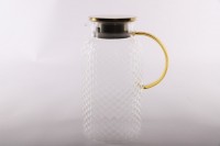 КУВШИН для напитков 1,8л стекло, с золотой крышкой: 