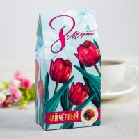 Чай в домике «8 Марта, тюльпаны», со вкусом лесные ягоды, 50 г.: Цвет: Минимальная партия
1