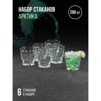 Набор стаканов для напитка «Арктика», 200 мл, 6 шт: Цвет: Стаканы объёмом 200 мл изготовлены из прочного стекла. Такая посуда подойдёт для повседневного использования, а также украсит ваш праздничный стол и станет изюминкой застолья.</p>Можно мыть в посудомоечной машине.</p>
: НЕМАН
