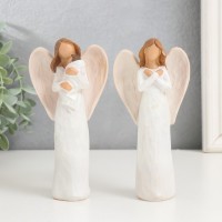 Сувенир полистоун "Ангел/Ангел с младенцем" МИКС 3,5х7,5х15 см: 