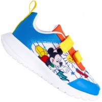adidas x Disney Mickey and Minnie Tensaur Kids Shoes GW0357: Цвет: https://www.sportspar.com/adidas-x-disney-mickey-and-minnie-tensaur-kids-shoes-gw0357
Brand: adidas Collaboration with Disney Upper: textile, synthetic Inner material: textile Sole: rubber Clasp: hook-and-loop fastener Brand logo on the tongue Disney logo on the tongue Low cut, leg ends below the ankle Mickey Mouse Graphics on the sides padded entry and tongue stabilized heel area removable insole a pull tab at the heel pleasant wearing comfort NEW, in box &amp; original packaging
