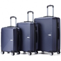 VERTICAL STUDIO "Alesund" 20" 24" 28" Suitcase 3-pack Set navy: Цвет: Brand VERTICAL STUDIO Set consisting of three trolley cases Outer material plastic ABS big Trolley External dimensions HWD  cm   cm   cm inches      Net Weight  Volume kg  L middle Trolley External dimensions HWD  cm   cm   cm inches      Net Weight  Volume kg  L smaller Trolley External dimensions HWD  cm   cm   cm inches      Net Weight  Volume kg  L Lining Material  polyester Brand logo as metal emblem on the front Matryoshka design can be stowed inside each other to save space smallest Suitcase conforms to hand luggage size regulations a telescopic handle with several possible height settings four smoothrunning wheels for easy transport a large main compartment with an allround way zip three digit suitcase lock  possible combinations Divider with integrated zip mesh pocket for subdivision converging straps with click closure Fully lined interior Zippered lining on each side of the case two carrying handles with suspension four spacers on one Llong side Structured outer material with a matte finish NEW with box ampamp original packaging
https://www.sportspar.com/vertical-studio-alesund-20-24-28-suitcase-3-pack-set-navy