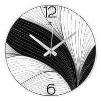 Часы настенные, интерьерные "Черный лотос", бесшумные, d-39 см: 