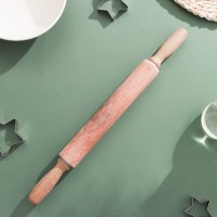 Скалка деревянная вращающаяся Magistro, 43?4 см, фигурные ручки, акация: 