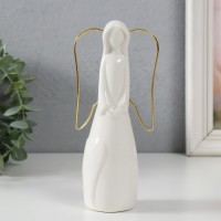 Сувенир керамика, металл "Девушка-ангел" белый 8х5х17 см: 