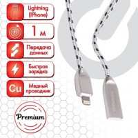 Кабель USB 2.0-Lightning, 1 м, SONNEN Premium, медь, для iPhone/iPad, передача данных и зарядка, 513126: Цвет: Заряжайте и синхронизируйте устройства быстро и безопасно с помощью кабеля USB 2.0-Lightning SONNEN Premium.
: SONNEN
: Китай
2