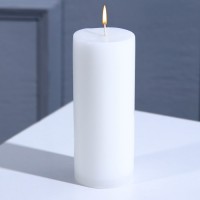 Свеча интерьерная "Столбик", белая, 9 х 3.5 см: 