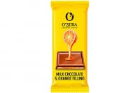 «OZera», молочный шоколад Milk & Orange filling с желейной апельсиновой начинкой, 24г (упаковка 30шт.): 