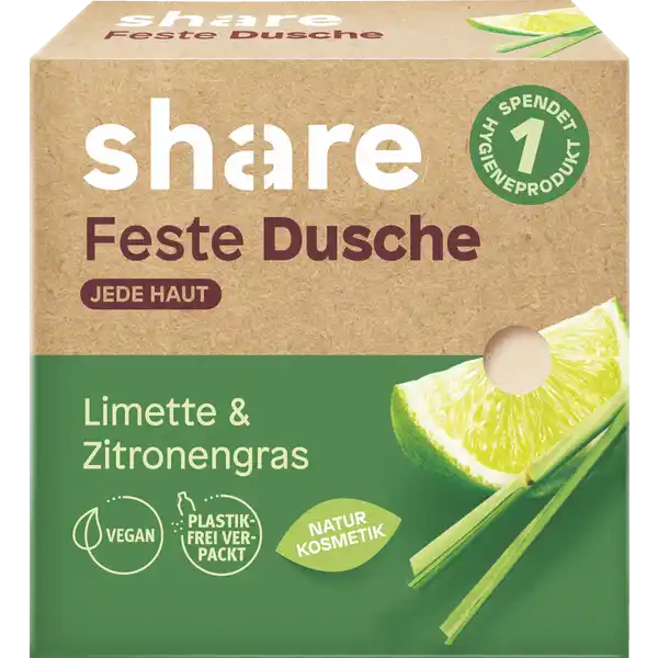 share Feste Dusche Limette & Zitronengras: Цвет: Produktbeschreibung und details Diese NaturkosmetikDusche von share ist fr alle die eine sanfte Reinigung und Pflege bevorzugen Das Duschstck duftet nicht nur frisch nach Limetten und Zitronengras sondern hat dank wertvollen Inhaltsstoffen wie Smandell oder Sheabutter eine pflegende Wirkung Mit der pflegenden Formel eignet sich die feste Dusche auch fr trockene Haut Dabei kommt die Rezeptur ganz ohne Minerall und Mikroplastik aus Das Beste kommt aber noch Jede Dusche spendet ein Hygieneprodukt an einen Menschen in Not Mehr zu share und den sozialen Projekten die alle Produkte untersttzen gibts auf shareeu fr jede Haut sanfte Reinigung und Pflege feinschumend auch fr trockene Haut geeignet ohne Minerall und Mikroplastik Rezeptur ohne feste und lsliche synthetische Polymere vegan Kontaktdaten share GmbH Erkelenzdamm   Berlin wwwshareeu UrsprungslandHerkunftsort Deutschland Anwendung und Gebrauch Das Duschstck mit nassen Hnden aufschumen und auf deinem Krper verteilen dabei bildet sich Schaum Alles schn einmassieren und dann wie gewohnt absplen Gebrauch Aufbewahrung und Verwendung Aufbewahrungs und Verwendungsbedingungen Auf trockener Unterlage aufbewahren Inhaltsstoffe Sodium CocoSulfate Sodium Lauroyl Glutamate Olea Europea Fruit Oil Tartaric Acid Prunus Amygdalus Dulcis Oil Theobroma Cocao Seed Butter Butyrospermum Parkii Butter Hydrated Silica Talc Parfum Citrus Aurantifolia Peel Oil Expressed Cymbopogon Citratus Leaf Oil Tocopherol Limonen Linalool
https://www.rossmann.de/de/pflege-und-duft-share-feste-dusche-limette-und-zitronengras/p/4260556679259