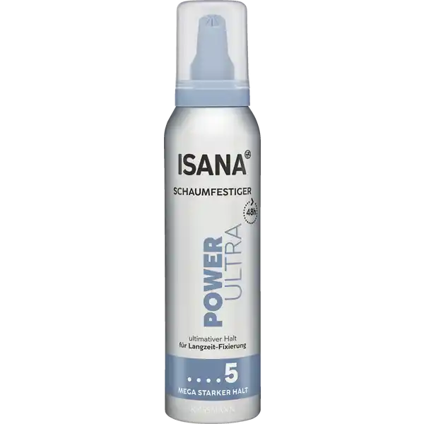 ISANA Schaumfestiger Power Ultra: Цвет: https://www.rossmann.de/de/pflege-und-duft-isana-schaumfestiger-power-ultra/p/4305615630137
Produktbeschreibung und details ultimativer Halt fr LangzeitFixierung moderne Texturen fr perfekt gestylte Haare ISANA Schaumfestiger Power ultra mit UVFilter ist ideal zum Formen und Fixieren Er verleiht dem Haar sowohl mega starken Halt als auch Kraft  fr brillant und umwerfend gestylte Frisuren bis zu h lang ohne dabei zu verkleben und zu beschweren Leicht auszubrsten ohne Rckstnde Hautvertrglichkeit dermatologisch besttigt Kontaktdaten Dirk Rossmann GmbH Isernhgener Str   Burgwedel wwwrossmannde      UrsprungslandHerkunftsort EU Testurteile Qualittssiegel ampamp Verbandszeichen Anwendung und Gebrauch Vor Gebrauch Dose schtteln und Sprhkopf senkrecht nach unten halten Eine ausreichende Menge Schaum im trockenen oder feuchten Haar verteilen und nach Wunsch stylen Fr mehr Volumen Schaum in den Haaransatz einarbeiten und trocken fhnen Fhnwrme verstrkt den Effekt Inhaltsstoffe AQUA BUTANE PROPANE ACRYLATES COPOLYMER POLYQUATERNIUM POLYQUATERNIUM AMINOMETHYL PROPANOL COCOGLUCOSIDE PANTHENOL ETHYLHEXYL SALICYLATE PHENOXYETHANOL SODIUM LAURYL SULFATE POLYSORBATE  PHENYLPROPANOL PROPANEDIOL CAPRYLYL GLYCOL TOCOPHEROL PARFUM ALPHAISOMETHYL IONONE Warnhinweise und wichtige Hinweise Warnhinweise GEFAHR Extrem entzndbares Aerosol Behlter steht unter Druck kann bei Erwrmung bersten Von Hitze heien Oberflchen Funken offenen Flammen und anderen Zndquellen fernhalten Nicht rauchen Nicht gegen offene Flamme oder andere Zndquelle sprhen Nicht durchstechen oder verbrennen auch nicht nach Gebrauch Vor Sonnenbestrahlung schtzen Nicht Temperaturen ber CF aussetzen Darf nicht in die Hnde von Kindern gelangen Nicht in die Augen sprhen