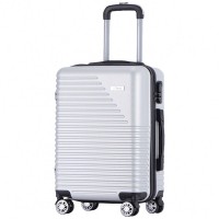 Banaru Design 20" Hand Luggage Suitcase silver: Цвет: Brand Banaru Design Outer material plastic ABS Lining material  polyester Brand logo as a metal emblem on the front ideal as hand luggage external dimensions correspond to the size regulations External dimensions in inches      Internal dimensions HWD  cm   cm   cm Net Weight kg Volume approx  l a telescopic handle with several possible height settings four smoothrunning wheels for convenient transport a large main compartment with a circumferential way zipper three digit suitcase lock  possible combinations Divider with integrated zippered mesh pocket for division converging tension straps with click closure Interior lined throughout Zippered lining on each side of the case two carrying handles with suspension four spacers on one side structured outer material with a matte finish NEW with box ampamp original packaging
https://www.sportspar.com/banaru-design-20-hand-luggage-suitcase-silver