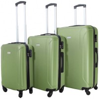 VERTICAL STUDIO quotLinkpingquot Suitcase Set of  quot quot quot army green: Цвет: Brand VERTICAL STUDIO Set consisting of three trolley cases Outer material plastic ABS big Trolley External dimensions HWD  cm   cm   cm inches      Net Weight  Volume kg  L middle Trolley External dimensions HWD  cm   cm   cm inches      Net Weight  Volume kg  L smaller Trolley External dimensions HWD  cm   cm   cm inches      Net Weight  Volume kg  L Lining Material  polyester Brand logo as metal emblem on the front Matryoshka design can be stowed inside each other to save space smallest Suitcase conforms to hand luggage size regulations a telescopic handle with several possible height settings four smoothrunning wheels for easy transport a large main compartment with an allround way zip three digit suitcase lock  possible combinations Divider with integrated zip mesh pocket for subdivision converging straps with click closure Fully lined interior Zippered lining on each side of the case two carrying handles with suspension four spacers on one Llong side Structured outer material with a matte finish NEW with box ampamp original packaging
https://www.sportspar.com/vertical-studio-linkoeping-suitcase-set-of-3-20-24-28-army-green